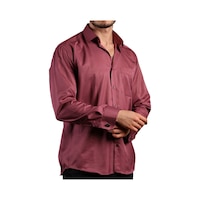 Dicotto Mürdüm Büyük Beden Rahat Kesim Micro Kumaş Kol Düğmeli Regular Fit Erkek Gömlek - 190-23 001 Dicotto Mürdüm Büyük Beden Rahat Kesim Micro Kumaş Kol Düğmeli Regular Fit Erkek Gömlek - 190-23 001