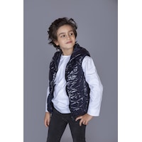 Toontoy Kids Toontoy Erkek Çocuk Kapşonlu Parlak Yelek Lacivert Toontoy Kids Toontoy Erkek Çocuk Kapşonlu Parlak Yelek Lacivert