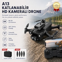 A13 Drone,8k Çift Kameralı Karbon Fiber, Elektrikli Ayarlanabilir Lens, Uzaktan Kumandalı Drone-1447