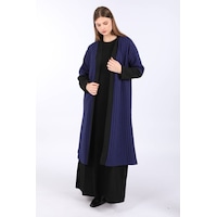 Blue White Kadın Büyük Beden Elbise Hırka Takım Saks Mavisi 001 Blue White Kadın Büyük Beden Elbise Hırka Takım Saks Mavisi 001
