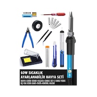 ST-60 Model Profesyonel 60W Isı Ayarlı Havya Full Parçaların Olduğu Lehim Seti ST-60 Model Profesyonel 60W Isı Ayarlı Havya Full Parçaların Olduğu Lehim Seti