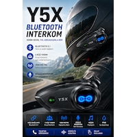 Y5x Bluetooth Kask Kulaklığı 1000 Metre İnterkom 4 Kişi Grup Konuşma Müzik Paylaşımı Mikrofonlu Motosiklet Kulaklığı Y5x Bluetooth Kask Kulaklığı 1000 Metre İnterkom 4 Kişi Grup Konuşma Müzik Paylaşımı Mikrofonlu Motosiklet Kulaklığı