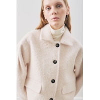 Manuka Boucle Kısa Kaban Ekru Aw25kbn00010-02 Ekru Manuka Boucle Kısa Kaban Ekru Aw25kbn00010-02 Ekru