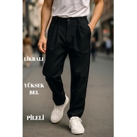 Cedy Denim Yüksek Kalite Erkek Yüksek Bel Pileli Baggy Chino Pantolon C358 Siyah Cedy Denim Yüksek Kalite Erkek Yüksek Bel Pileli Baggy Chino Pantolon C358 Siyah