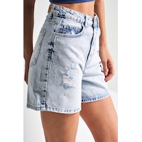 it's basic Kadın Mavi Renk Diana 12s5-3 Mom Fit Midi Boy Lazer Detaylı Yırtık %100 Koton Denim Şort Mavi 12s5-3 it's basic Kadın Mavi Renk Diana 12s5-3 Mom Fit Midi Boy Lazer Detaylı Yırtık %100 Koton Denim Şort Mavi 12s5-3