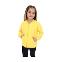 Toontoy Kız Çocuk Baskılı Hırka Koyu Sarı Toontoy Kız Çocuk Baskılı Hırka Koyu Sarı