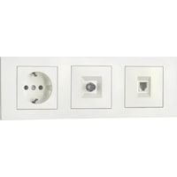 Ovivo Grano Beyaz Üçlü Set Topraklı Priz+tv Prizi+nümeris+üçlü Çerçeve Ovivo Grano Beyaz Üçlü Set Topraklı Priz+tv Prizi+nümeris+üçlü Çerçeve
