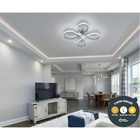 Daisy 4 Lü Krom Plafonyer Avize 3 Renkli Salon, Çocuk Odası, Mutfak Ve Antre İçin Şık Aydınlatma Daisy 4 Lü Krom Plafonyer Avize 3 Renkli Salon, Çocuk Odası, Mutfak Ve Antre İçin Şık Aydınlatma