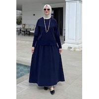 Rabia Şamlı Ela Modal Takım Lacivert Normal Rabia Şamlı Ela Modal Takım Lacivert Normal