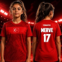 Bk Gift Kişiye Özel İsimli Ve Numaralı Türkiye Milli Takım Kız Çocuk Forması - Tek Yürek Milli Takım Ruhu Kırmızı Bk Gift Kişiye Özel İsimli Ve Numaralı Türkiye Milli Takım Kız Çocuk Forması - Tek Yürek Milli Takım Ruhu Kırmızı