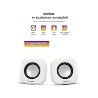 Sprange Sr-pn99 2w 2 Usb 2.0 + 3.5mm 5v Pc Bilgisayar Hoparlör Beyaz Sprange Sr-pn99 2w 2 Usb 2.0 + 3.5mm 5v Pc Bilgisayar Hoparlör Beyaz