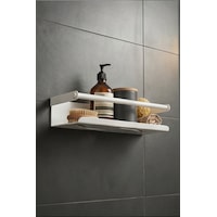 Zift Unique 25cm Paslanmaz Çelik Duş Rafı, Yapışkan Montaj Banyo Rafı,beyaz Mondern Şampuanlık Zift Unique 25cm Paslanmaz Çelik Duş Rafı, Yapışkan Montaj Banyo Rafı,beyaz Mondern Şampuanlık