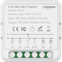 Xenon Smart İki Çıkışlı Anahtar İkili Akıllı Switch Anahtar Modülü (Wi-Fi 2.4 GHz) X7014 Xenon Smart İki Çıkışlı Anahtar İkili Akıllı Switch Anahtar Modülü (Wi-Fi 2.4 GHz) X7014
