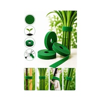 Mucit Home 5 Metre 1 Cm Bahçe Bitki Fide Bağlama Bandı Çırt Çırt Bant Kablo Düzenleyici Bant