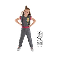 Denokids Mushi Girl Gang Kız Çocuk Salopet Çok Renkli Denokids Mushi Girl Gang Kız Çocuk Salopet Çok Renkli