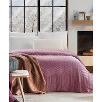 Özdilek Prestige Kalın Embos Çift Kişilik Battaniye 220x240 -lila Lila Özdilek Prestige Kalın Embos Çift Kişilik Battaniye 220x240 -lila Lila