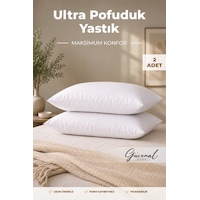 Fluffy 2'li Silikon Elyaf Dolgulu Yastık Set 800 Gr Ultra Yumuşak Dolgun 50x70 Cm - 2 Adet Yastık Beyaz Fluffy 2'li Silikon Elyaf Dolgulu Yastık Set 800 Gr Ultra Yumuşak Dolgun 50x70 Cm - 2 Adet Yastık Beyaz