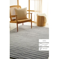 Ocean Home Textile Gri Renk Çizgi Desenli Şönil Halı Kilim 120 X 180 Cm Ocean Home Textile Gri Renk Çizgi Desenli Şönil Halı Kilim 120 X 180 Cm