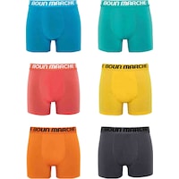 Boun Marche Erkek Boxer Likralı Premium 6'lı Kutu Ferguson Çok Renkli - Boris Boun Marche Erkek Boxer Likralı Premium 6'lı Kutu Ferguson Çok Renkli - Boris