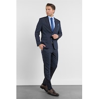 İmza Lacivert Kırlangıç Yaka 6 Drop Slim Fit Tam Astar Esnek Takım Elbise 1001260158 İmza Lacivert Kırlangıç Yaka 6 Drop Slim Fit Tam Astar Esnek Takım Elbise 1001260158