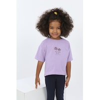 Toontoy Kids Toontoy Kız Çocuk Panama Beach Baskılı Tişört Lila Toontoy Kids Toontoy Kız Çocuk Panama Beach Baskılı Tişört Lila