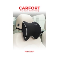 Viscofoam Carfort Büyük Visco Araç Boyun Yastığı – Ortopedik Oto Koltuk Boyun Desteği Siyah - Ergo Travel Viscofoam Carfort Büyük Visco Araç Boyun Yastığı – Ortopedik Oto Koltuk Boyun Desteği Siyah - Ergo Travel