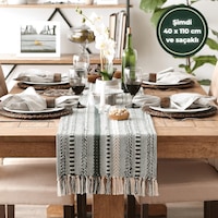 Wellstil Neula %100 Pamuk Orman Yeşili Örme Runner 40 x 110 CM Wellstil Neula %100 Pamuk Orman Yeşili Örme Runner 40 x 110 CM