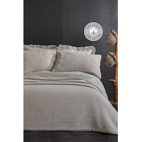 Evlen Home %100 Pamuk Çift Kişilik Özel Taş Yıkama Yatak Örtüsü Lüks Yumuşak Dayanıklı Modern Vitali Bej Evlen Home %100 Pamuk Çift Kişilik Özel Taş Yıkama Yatak Örtüsü Lüks Yumuşak Dayanıklı Modern Vitali Bej