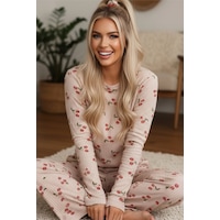 Siyah İnci Yumuşak Tuşe Kışlık Fitilli Pamuklu Örme Pijama Takım 7977 Vizon Kiraz Siyah İnci Yumuşak Tuşe Kışlık Fitilli Pamuklu Örme Pijama Takım 7977 Vizon Kiraz