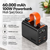 Powerbank 60.000 Mah 100w Hızlı Şarj Type-c Dijital Ekranlı Taşınabilir Güç Kaynağı-1753 Siyah Powerbank 60.000 Mah 100w Hızlı Şarj Type-c Dijital Ekranlı Taşınabilir Güç Kaynağı-1753 Siyah