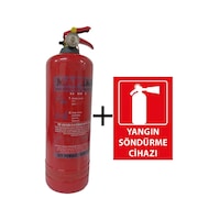Mapeks Yangın Tüpü 2 KG ve Yangın Tüpü Levhası 2'li Mapeks Yangın Tüpü 2 KG ve Yangın Tüpü Levhası 2'li