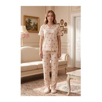 Remsa Kadın Kalp Desen Kısa Kol Berlin Pijama Takımı 008 Ekru Remsa Kadın Kalp Desen Kısa Kol Berlin Pijama Takımı 008 Ekru