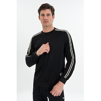 Maraton Comfort Erkek Bisiklet Yaka Siyah- Sweatshirt Siyah- Maraton Comfort Erkek Bisiklet Yaka Siyah- Sweatshirt Siyah-