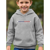Uyguntarz Paris Baskılı Oversize Çocuk Sweatshirt Gri