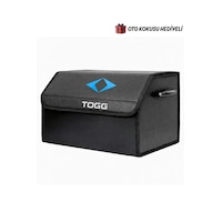 Togg Marka Logolu Oto Bagaj Organizer Çanta Oto Bagaj Çantası 2 Bölmeli Suni Deri Boyutlar : 48 Cm X 31 Cm X 29 Cm