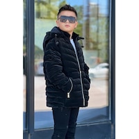 Pina Kids Erkek Çocuk Çıkarılabilir Kapüşonlu Sık Dikişli Nova Kumaş Kışlık Şişme Mont Km4016 Siyah Pina Kids Erkek Çocuk Çıkarılabilir Kapüşonlu Sık Dikişli Nova Kumaş Kışlık Şişme Mont Km4016 Siyah