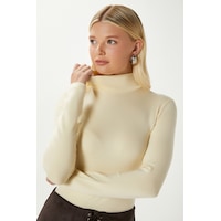 Ritnice Kadın Feel Lux Touch Dik Yaka Tereyağı Sarısı Uzun Kol Soft Bluz Tereyağı Sarısı Ritnice Kadın Feel Lux Touch Dik Yaka Tereyağı Sarısı Uzun Kol Soft Bluz Tereyağı Sarısı