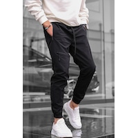 Madmext Siyah Fermuar Detaylı Paraşüt Jogger Pantolon Siyah Madmext Siyah Fermuar Detaylı Paraşüt Jogger Pantolon Siyah