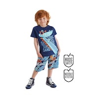 Surfer Croco Erkek Çocuk T-shirt Şort Takım Surfer Croco Erkek Çocuk T-shirt Şort Takım