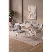 Hooli 90x168 Beyaz Mdf Masa, Metal X Ayak, Metal Sandalye, 6 Kişilik Mutfak Masası Takımı Ve Yemek Masası Takımı Gri Hooli 90x168 Beyaz Mdf Masa, Metal X Ayak, Metal Sandalye, 6 Kişilik Mutfak Masası Takımı Ve Yemek Masası Takımı Gri