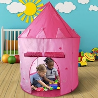 Çocuklar Için Kapalı Çadır Pembe Kumaş Bebek Oyun Evi Kız Çocuk O