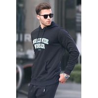Madmext Siyah Baskılı Kapüşonlu Sweatshirt 6149-siyah Siyah Madmext Siyah Baskılı Kapüşonlu Sweatshirt 6149-siyah Siyah