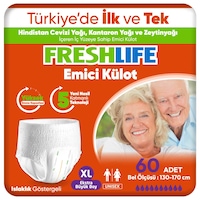 Freshlife Emici Külot Hasta Bezi XL 2 x 30'lu Freshlife Emici Külot Hasta Bezi XL 2 x 30'lu