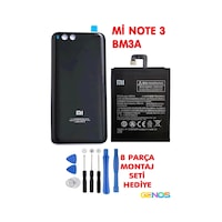 Xiaomi Mi Note 3 Arka Cam Kapak Batarya Pil Kapağı Pil Batarya Bm3a Montaj Set Siyah Xiaomi Mi Note 3 Arka Cam Kapak Batarya Pil Kapağı Pil Batarya Bm3a Montaj Set Siyah