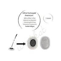 Ultra Yumuşak Premium Mikrofiber Ufak Makarna Başlıklı Teleskopik Araç Yıkama Fırçasının Yedek Mopu 1 Adet
