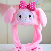 Işıklı Kulakları Hareket Eden Tavşan Pelüş Şapka Bere Bunny Pembe Işıklı Kulakları Hareket Eden Tavşan Pelüş Şapka Bere Bunny Pembe