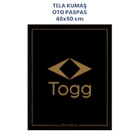 Tela Kumaş Suya Dayanıklı 40x50cm Togg 50adet Oto Paspas Siyah Altın Rengi Baskı Kağıt Değil Tela Kumaş Suya Dayanıklı 40x50cm Togg 50adet Oto Paspas Siyah Altın Rengi Baskı Kağıt Değil