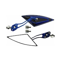 Motosiklet Ayna Takımı Üçgen Model Üniversal 8-10 Mm Uyumlu Mavi Motosiklet Ayna Takımı Üçgen Model Üniversal 8-10 Mm Uyumlu Mavi