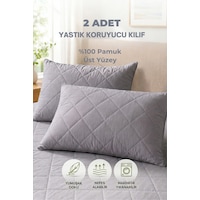 Formeya Pamukkale Alez Gri %100 Pamuk Kapitone Yastık Koruyucu Alez 2 Adet 50X70 Formeya Pamukkale Alez Gri %100 Pamuk Kapitone Yastık Koruyucu Alez 2 Adet 50X70