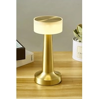 Dekoratif Şarjlı Dokunmatik Led Masa Lambası Usb Kablolu Abajur Ve Gece Lambası Hl-016 Gold Dekoratif Şarjlı Dokunmatik Led Masa Lambası Usb Kablolu Abajur Ve Gece Lambası Hl-016 Gold